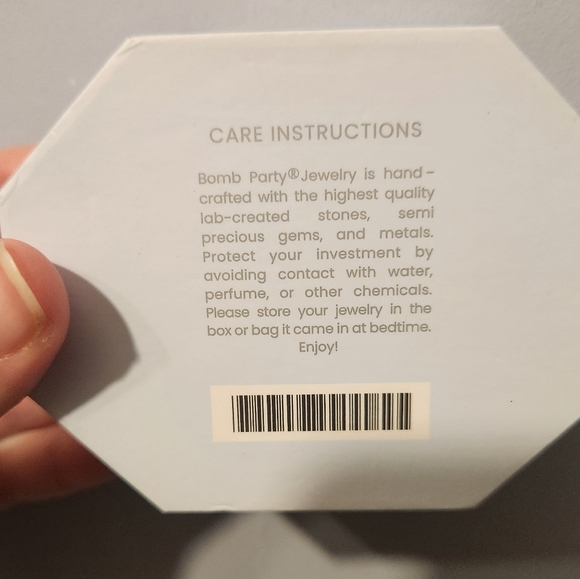 Bomb Party Necklace RBP7716 Say it with Flair Lab Grown Grey Fire Opal NIB - Picture 8 of 8